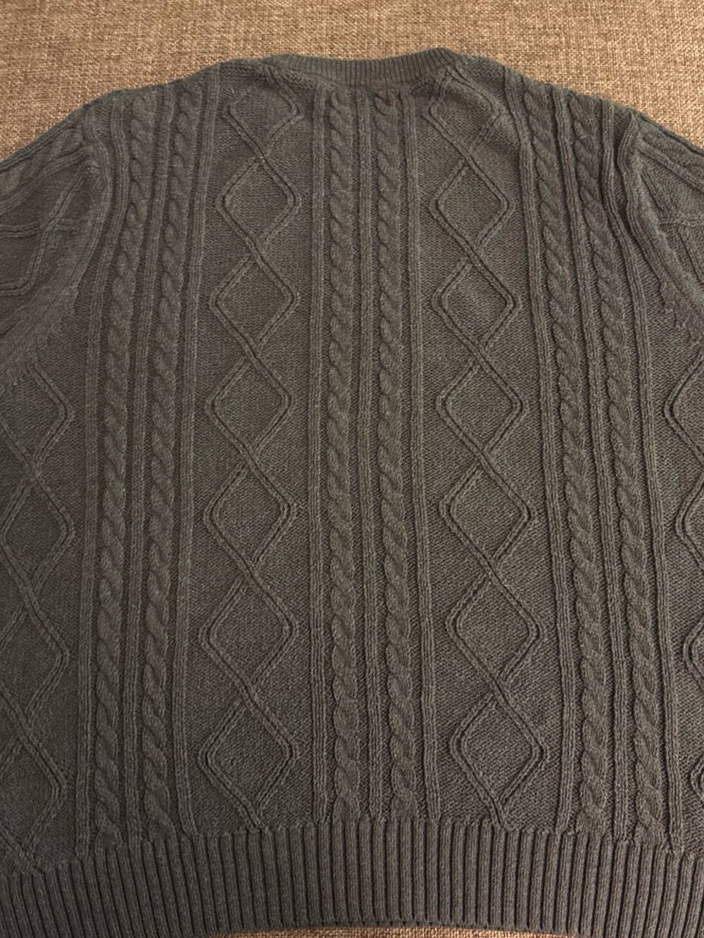 Goodfellow & Co Gray Cable-Knit Crewneck Sweater